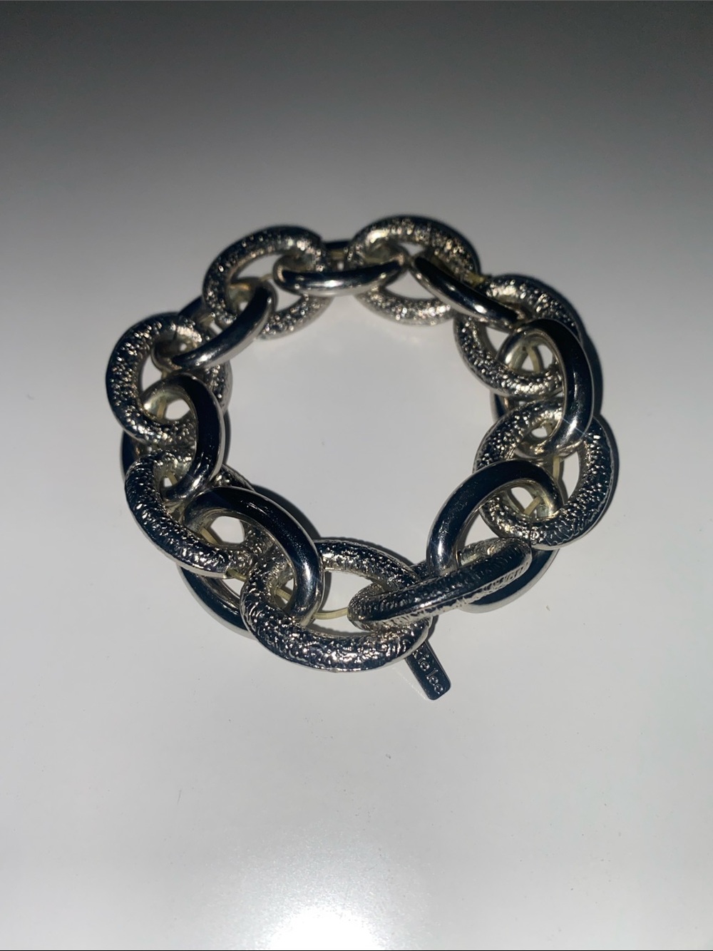 Cookie Lee Chunky Silver Link Bracelet